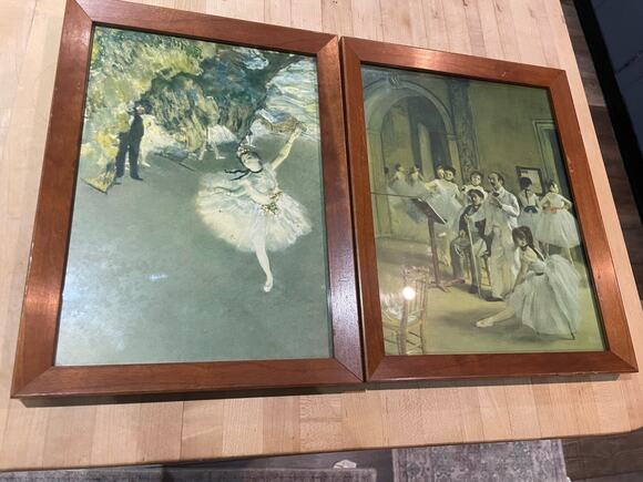 Other - EDGAR DEGAS BALLERINAS SET OF TWO VINTAGE FRAMED ART PRINTS